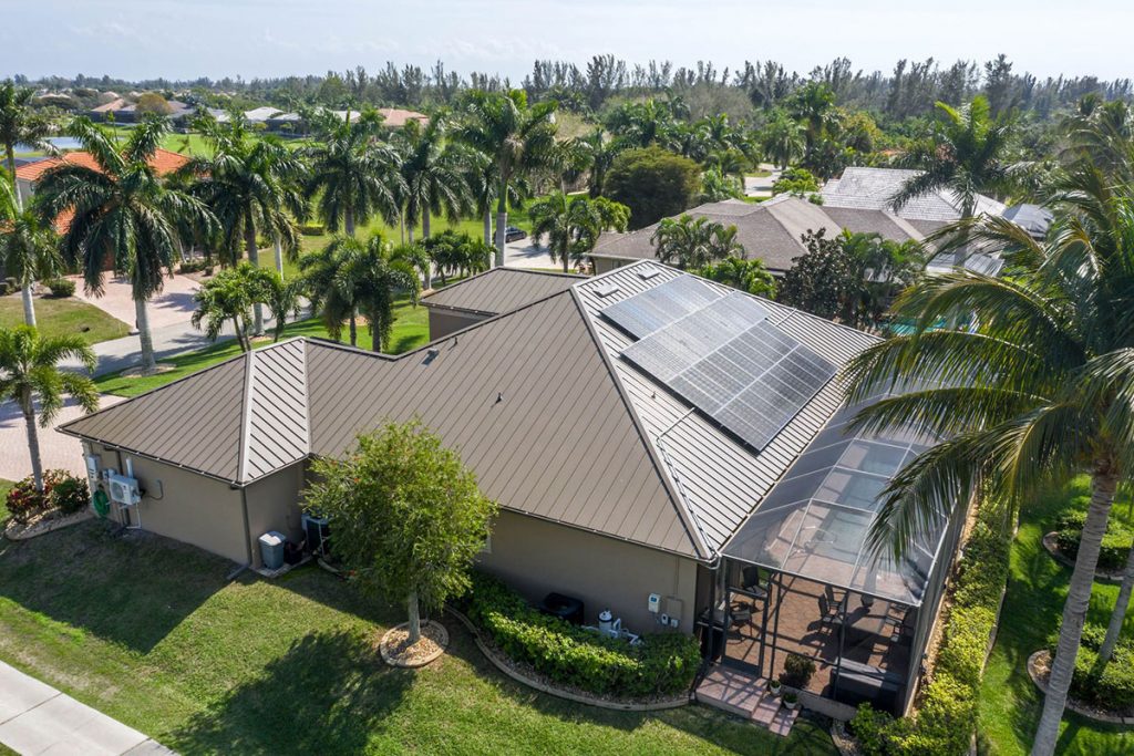 Metal Roofing with Solar Panel