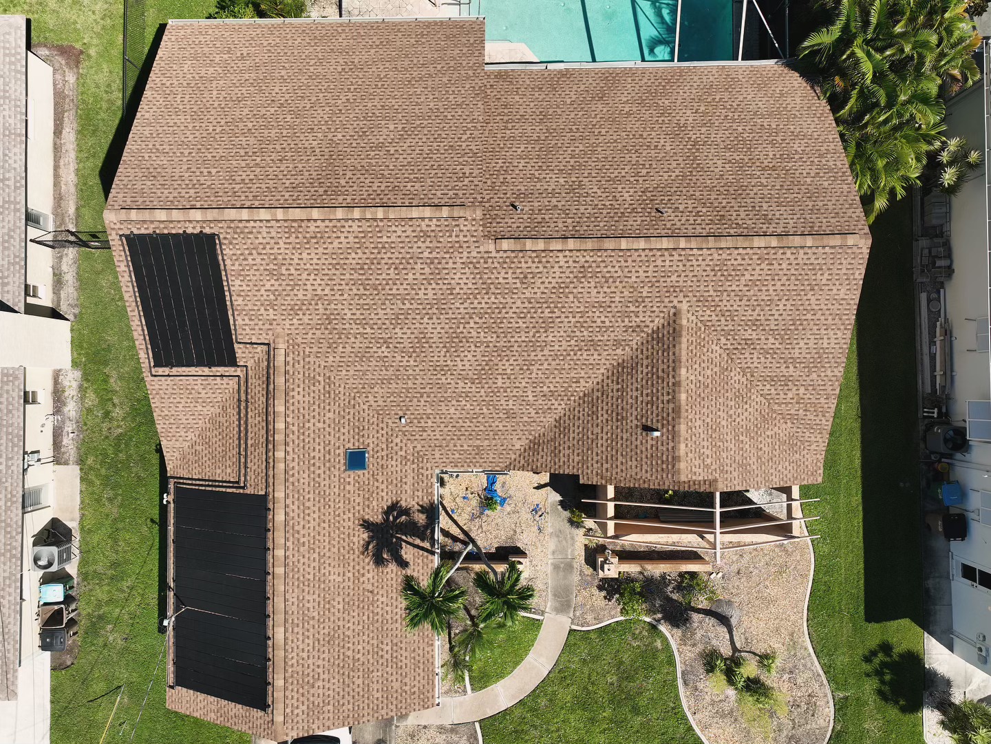 a house with a tile roof