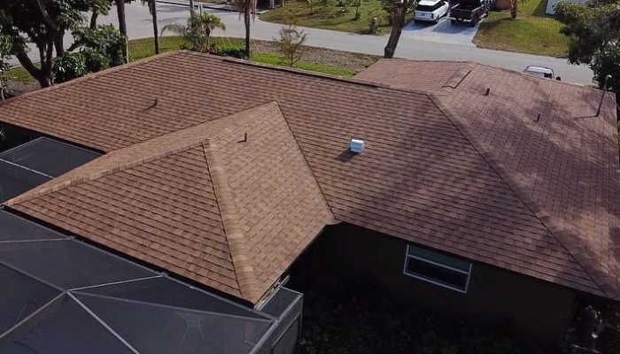 a house with a newly installed shingle roof